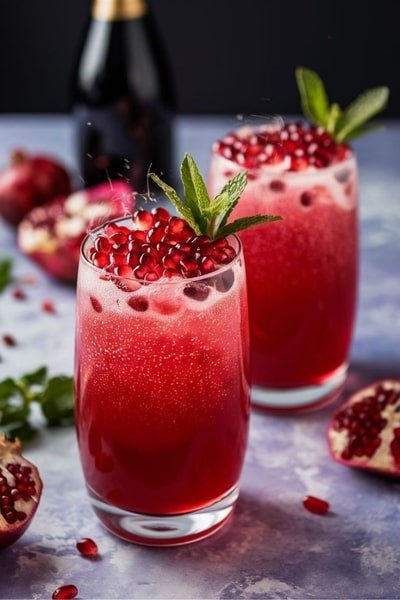 Refreshing colorful beverages