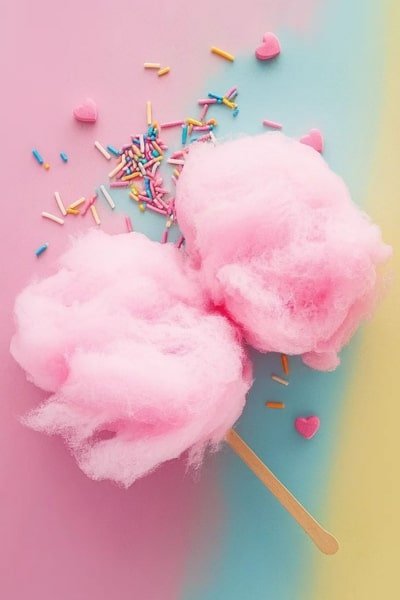 Colorful soft candies designed using synthetic food color